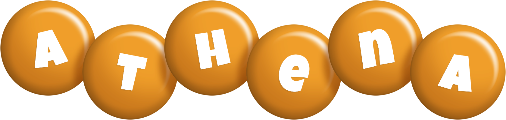 Athena candy-orange logo