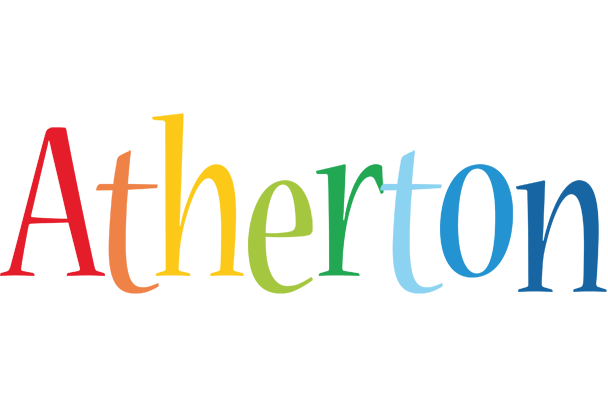 Atherton birthday logo