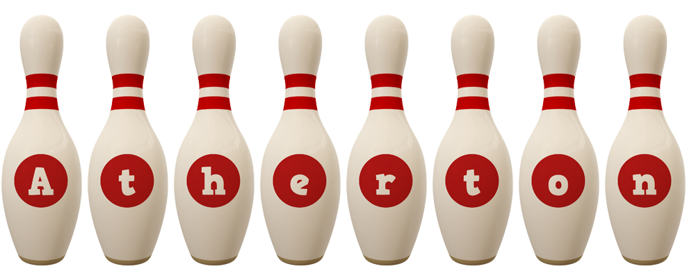Atherton bowling-pin logo