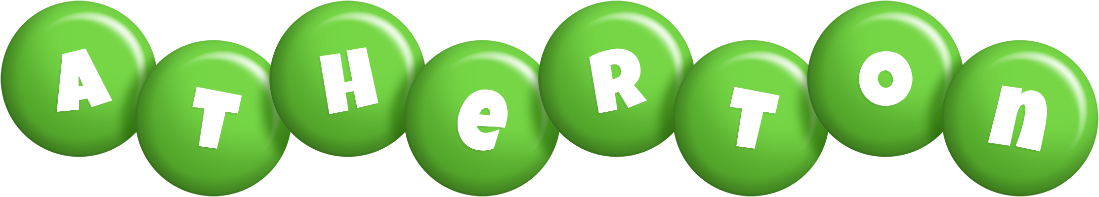 Atherton candy-green logo