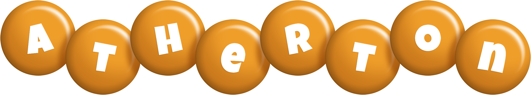 Atherton candy-orange logo