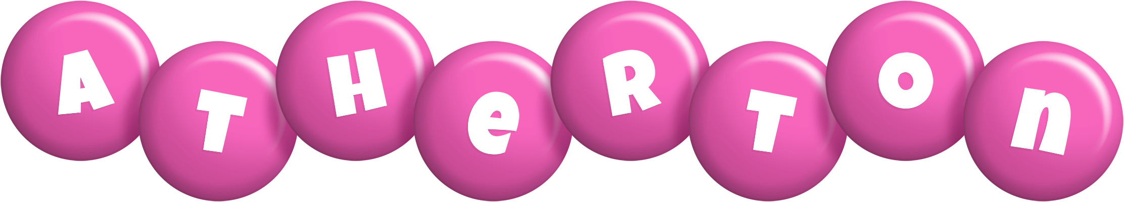 Atherton candy-pink logo