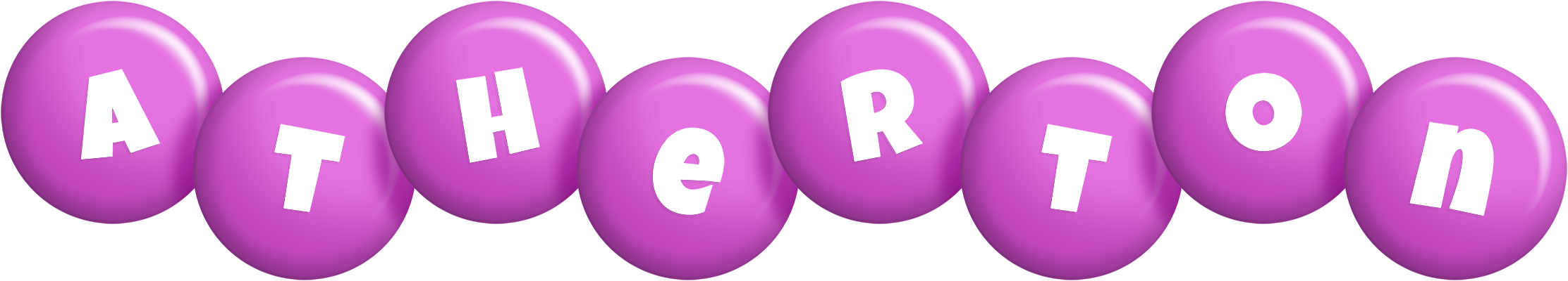 Atherton candy-purple logo
