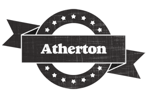 Atherton grunge logo