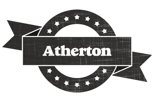 Atherton grunge logo