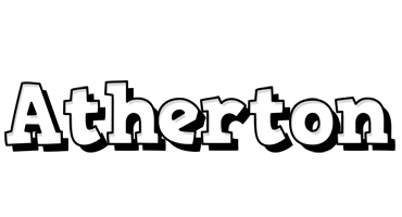 Atherton snowing logo