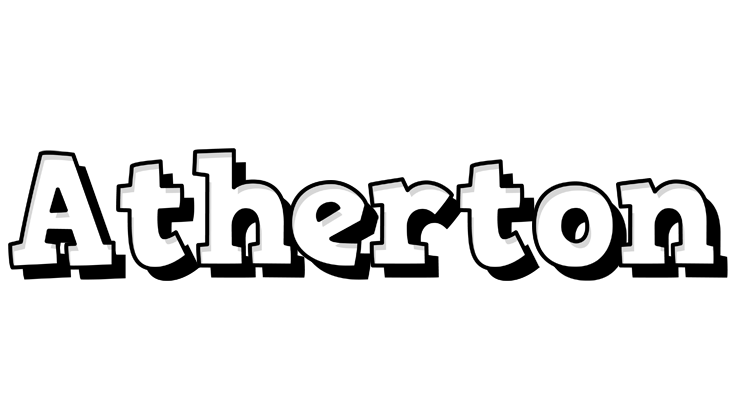 Atherton snowing logo