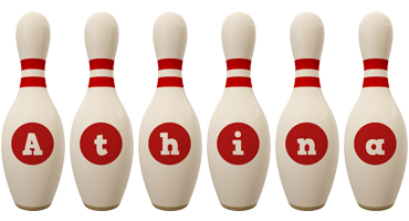 Athina bowling-pin logo