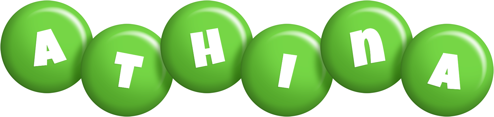 Athina candy-green logo