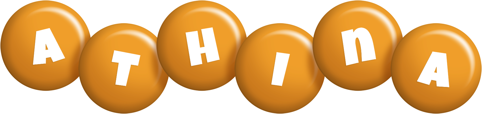 Athina candy-orange logo