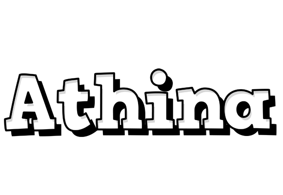 Athina snowing logo
