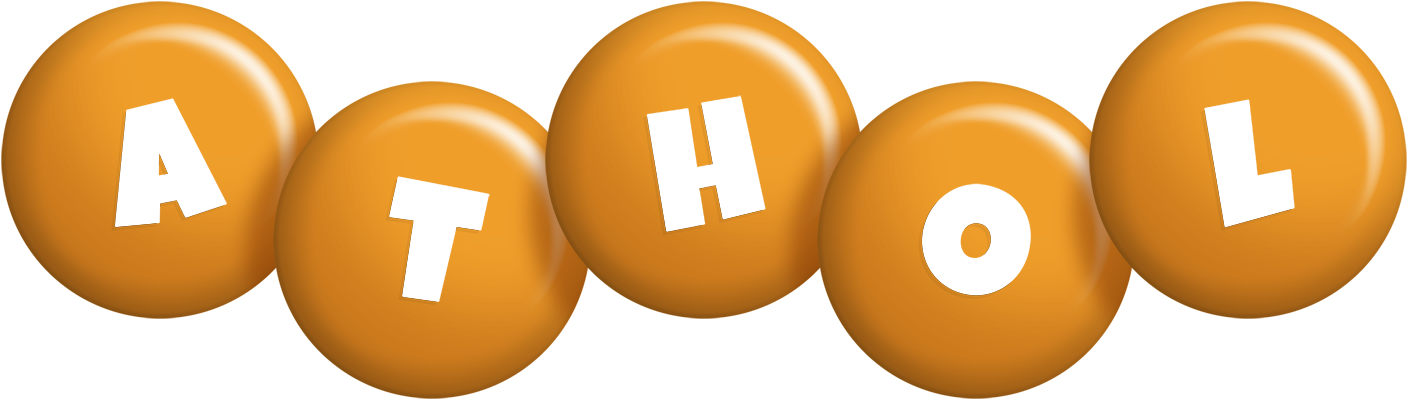 Athol candy-orange logo