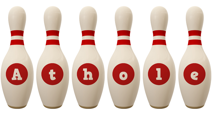 Athole bowling-pin logo