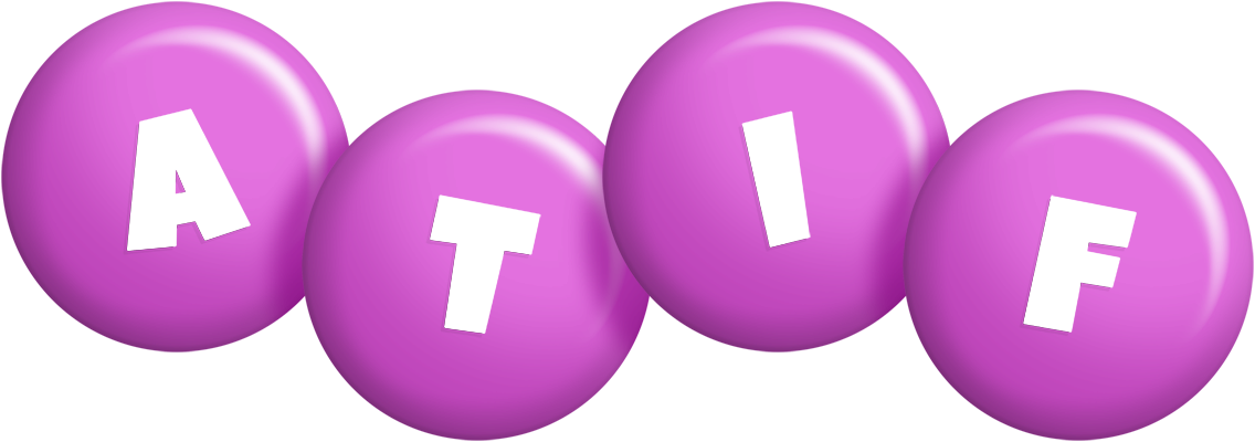 Atif candy-purple logo