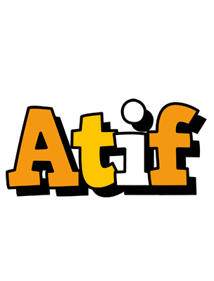 Atif cartoon logo