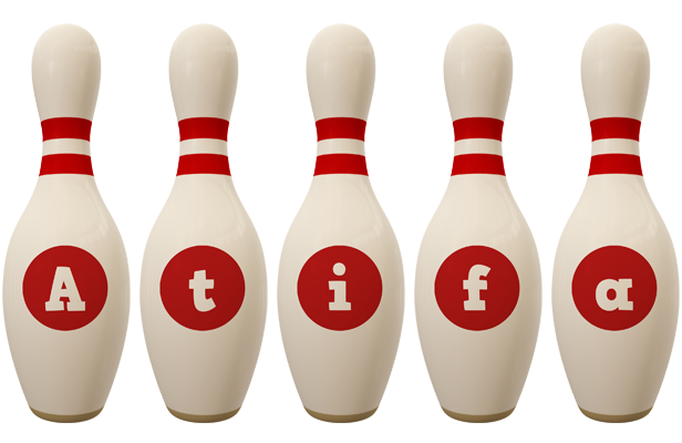 Atifa bowling-pin logo