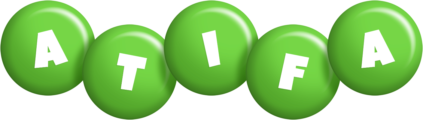 Atifa candy-green logo