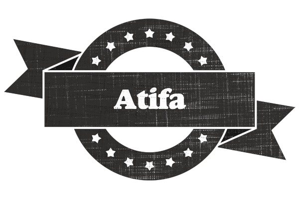 Atifa grunge logo