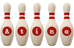 Atina bowling-pin logo