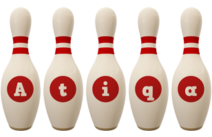 Atiqa bowling-pin logo