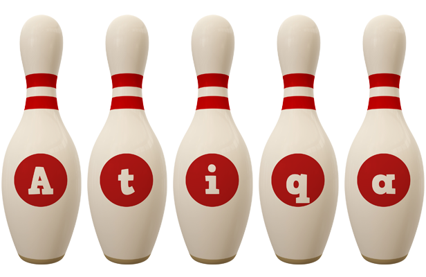 Atiqa bowling-pin logo