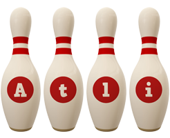 Atli bowling-pin logo