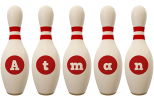 Atman bowling-pin logo