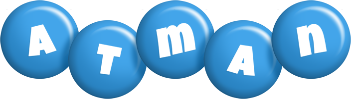 Atman candy-blue logo