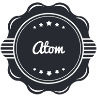 Atom badge logo