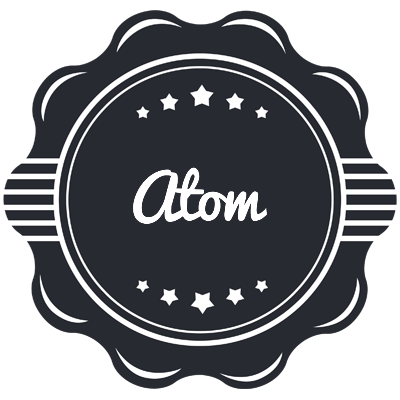Atom badge logo