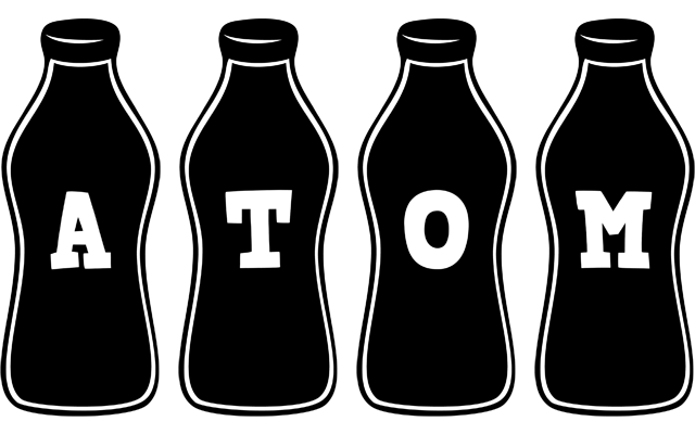 Atom bottle logo