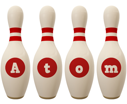 Atom bowling-pin logo