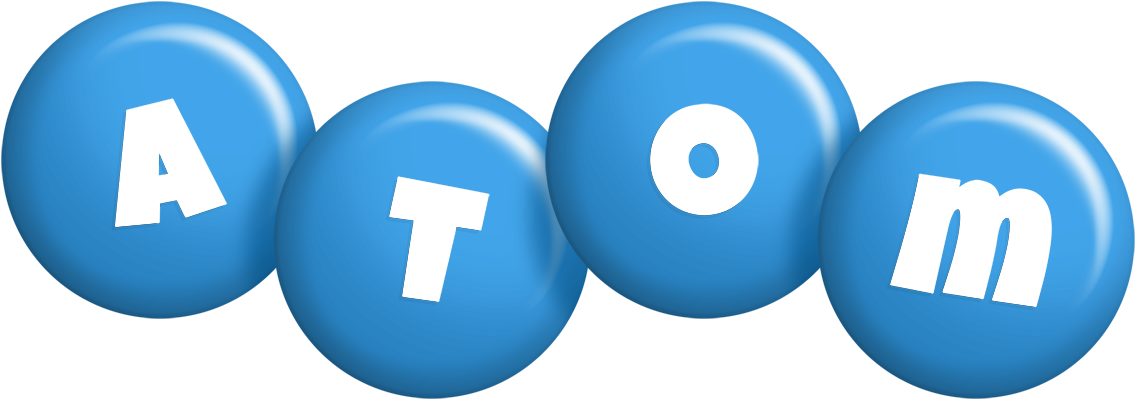 Atom candy-blue logo