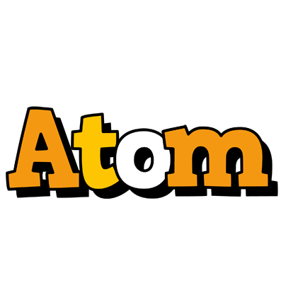 Atom cartoon logo