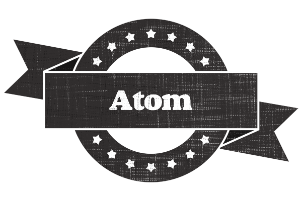 Atom grunge logo