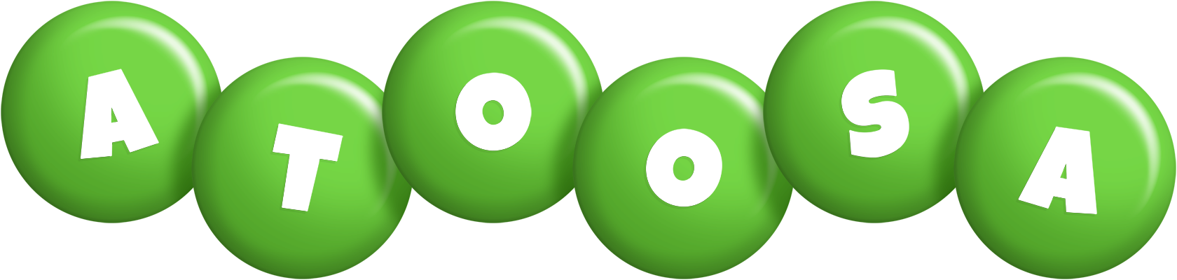 Atoosa candy-green logo