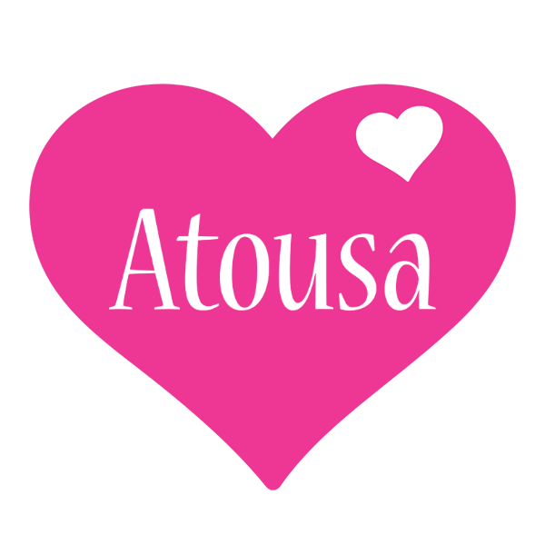 Atousa love-heart logo