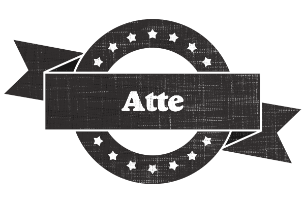 Atte grunge logo