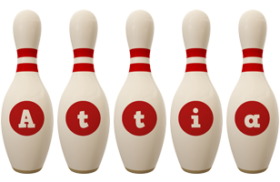 Attia bowling-pin logo