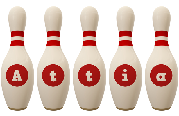 Attia bowling-pin logo