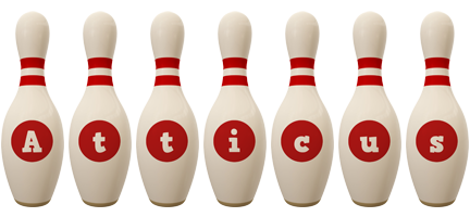 Atticus bowling-pin logo