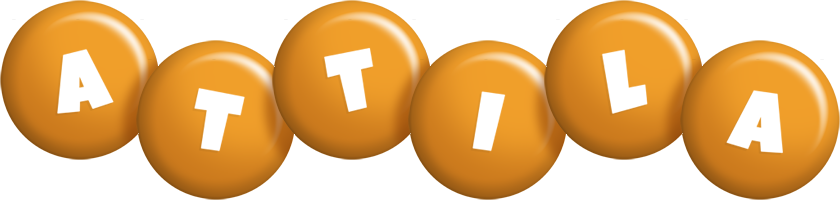 Attila candy-orange logo
