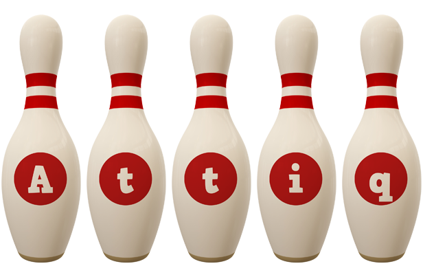 Attiq bowling-pin logo