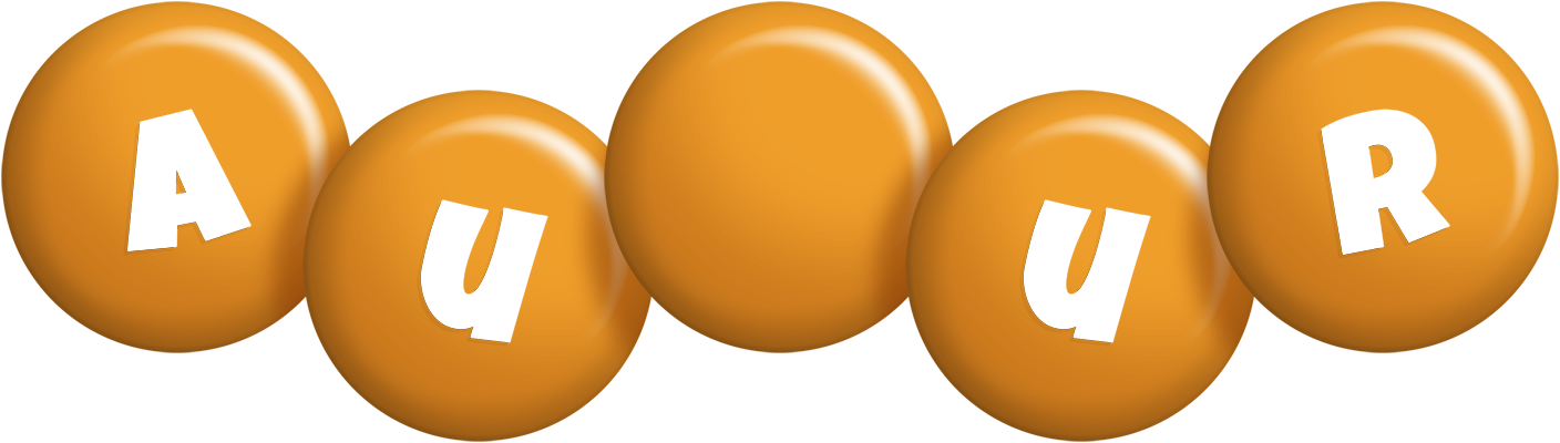 Auður candy-orange logo