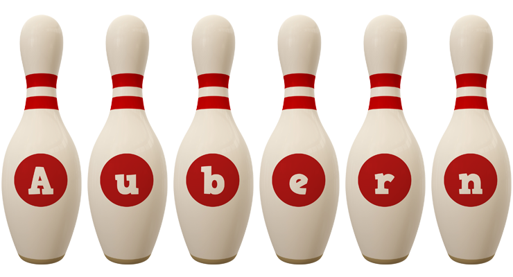 Aubern bowling-pin logo