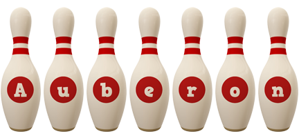 Auberon bowling-pin logo