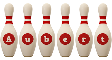 Aubert bowling-pin logo