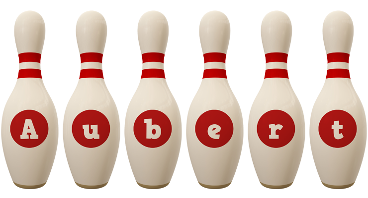 Aubert bowling-pin logo
