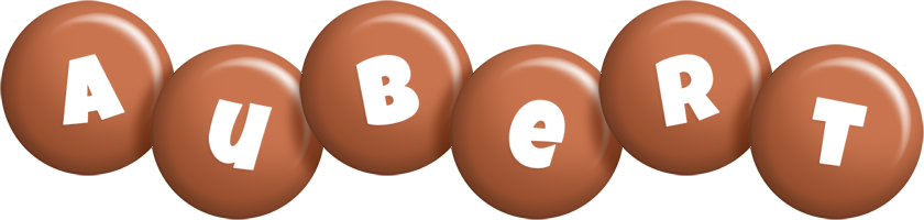 Aubert candy-brown logo