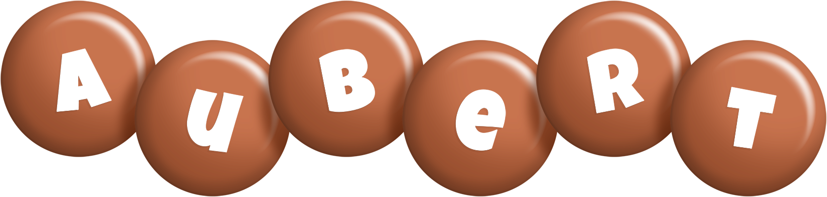 Aubert candy-brown logo